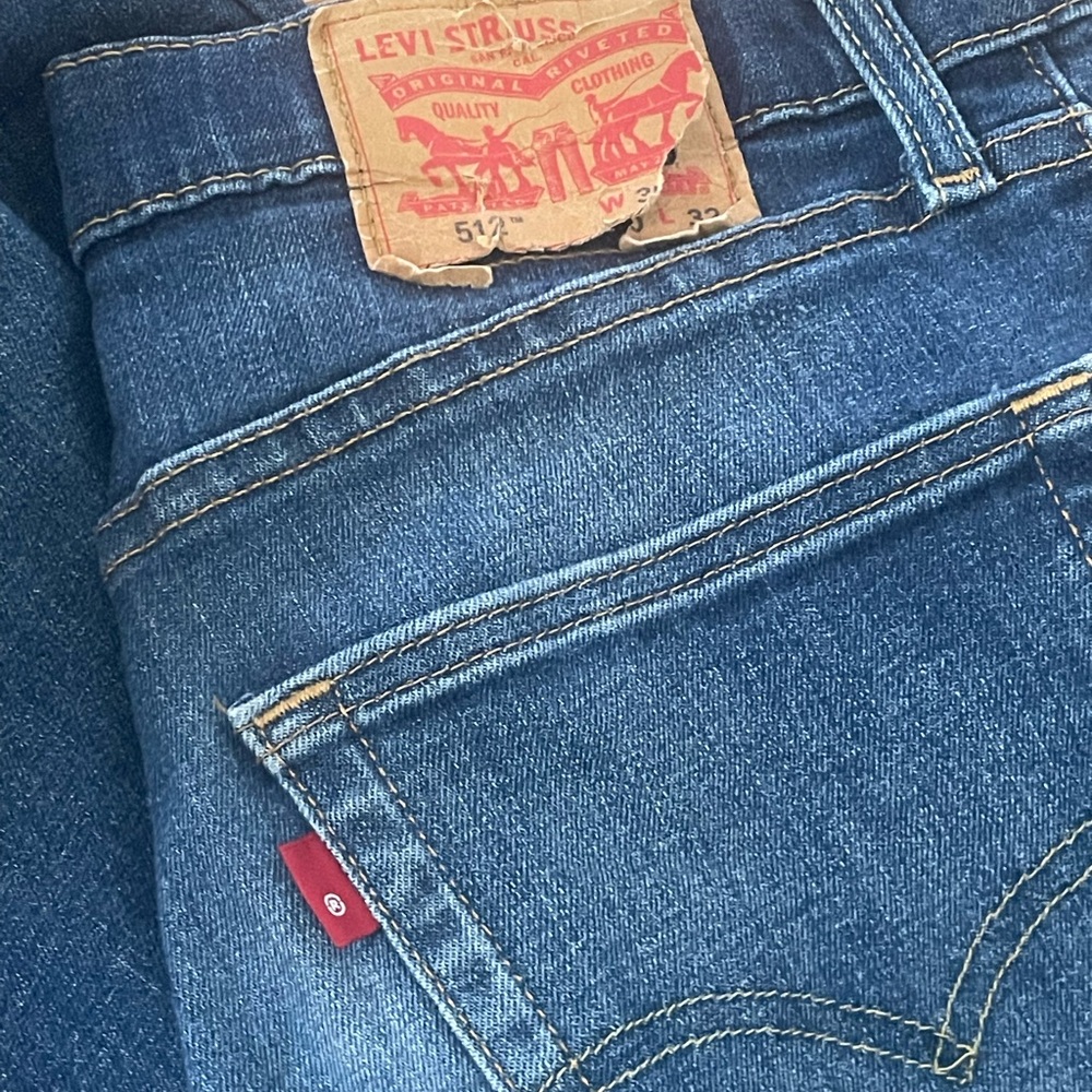 Levi’s 512 Slim Taper Men’s Jeans W30 L32 Blue Red Tab Denim